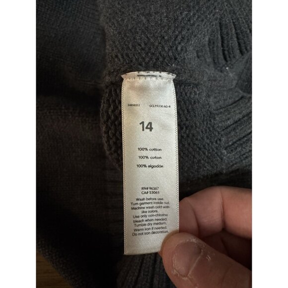 Oshkosh Bgosh Kids Youth Chunky Knit Sweater Boys Size 14 Cotton Winter Holiday - Picture 9 of 11